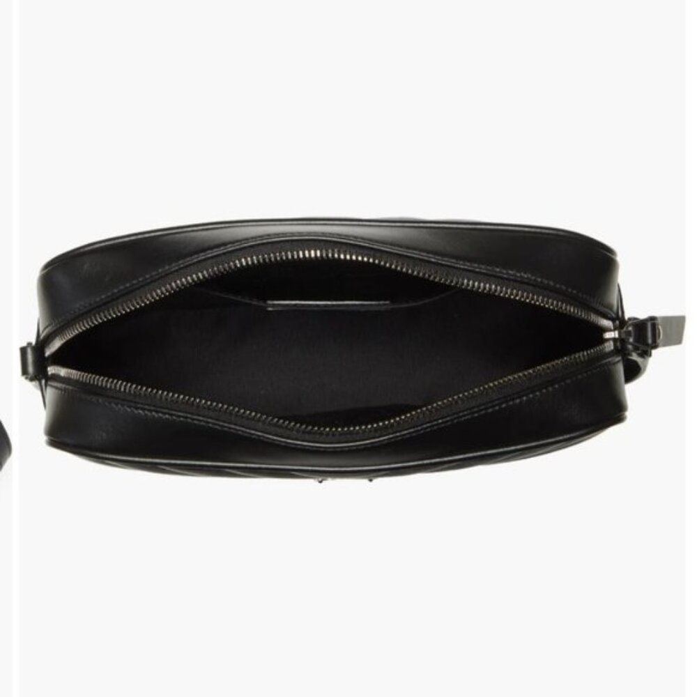 Saint Laurent Lou Matelassé Leather Camera Crossbody HandBag Black Silver Hardw - Picture 5 of 16
